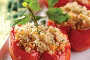 Pimientos rellenos de cous cous