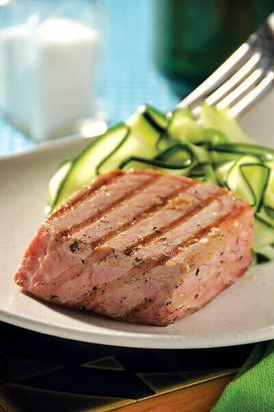 Atún con ensaladilla de pepino