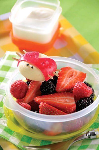 Bocaditos de queso con fruta