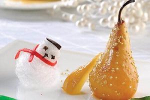 Peras navideñas al tequila