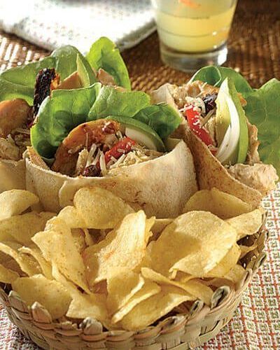 Pitas con pollo y verduras