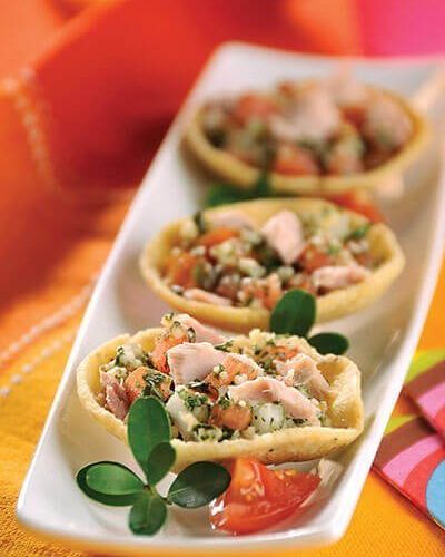 Tostaditas de tabule con atún