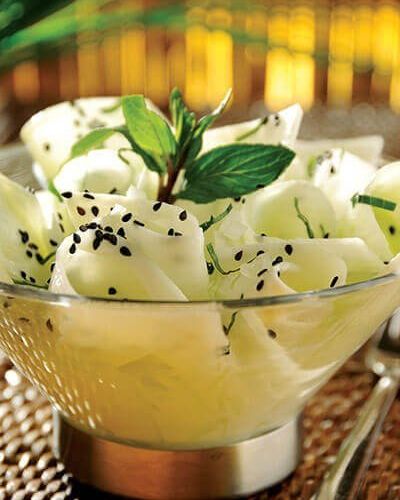 Ensalada de pepino con yogurt y menta