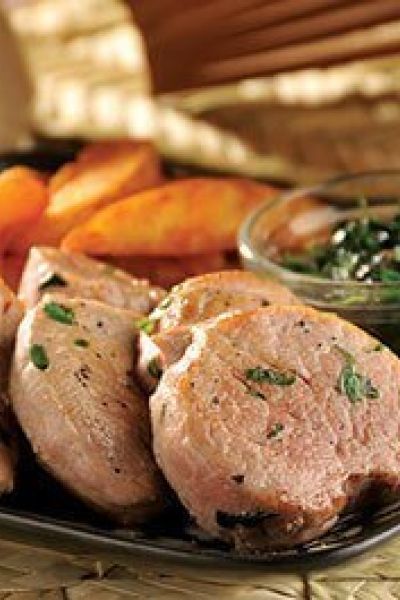 Medallones de cerdo con chimichurri