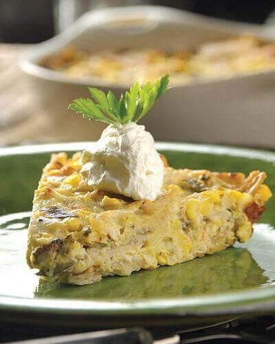 Pastel de pollo y elote