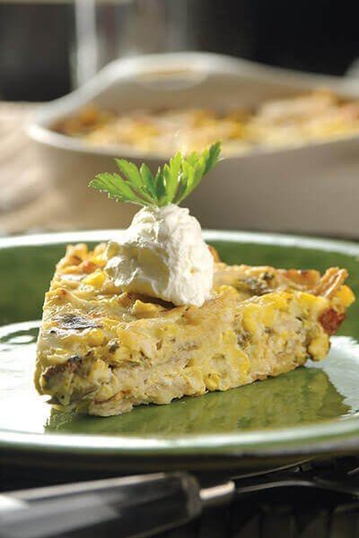 Pastel de pollo y elote