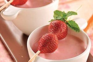 Mousse ligero de fresa