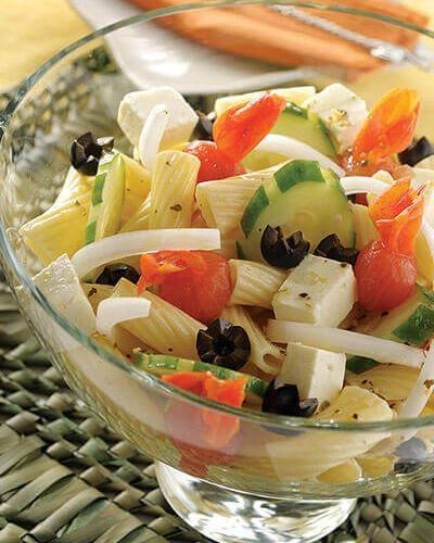 Ensalada griega con pasta