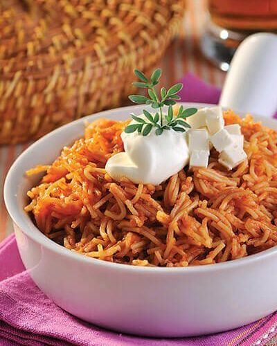 Fideos secos al chipotle