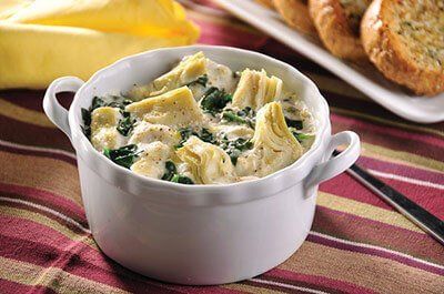 Dip de espinacas con alcachofa