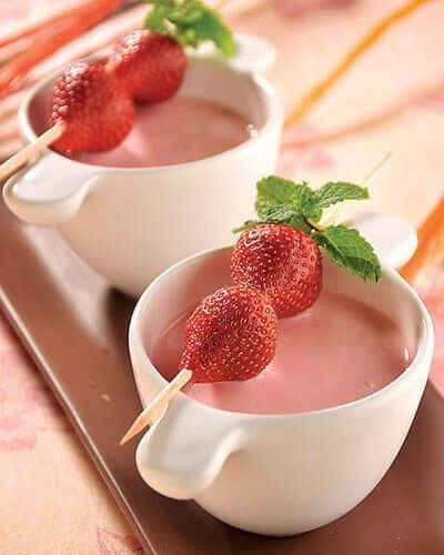 Mousse ligero de fresa