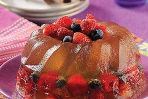 Gelatina de vino espumoso con frutos rojos