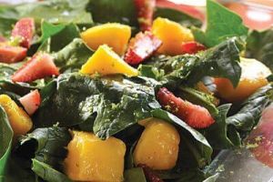 Ensalada de espinacas con mango