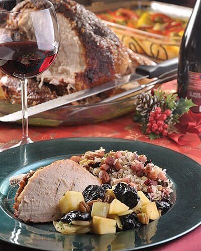 Pavo con costra de pan