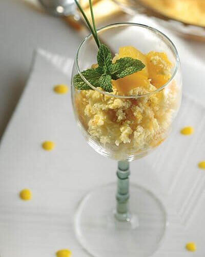 Budín de queso y mango