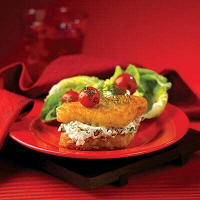 Mil hojas de papas al roquefort