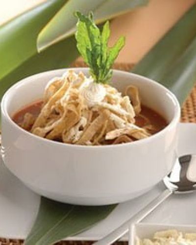 Sopa de tortilla crujiente