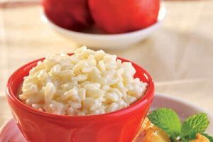 Cremoso de arroz con nectarinas