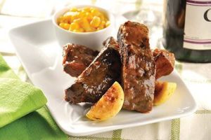 Costillitas con salsa de guayaba