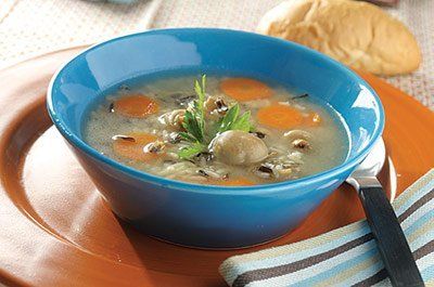 Sopa de arroz salvaje