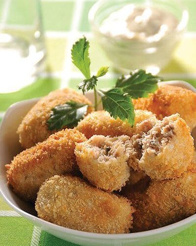 Croquetas de salmón con curry