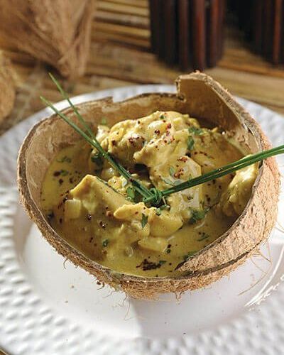 Curry de pollo y coco