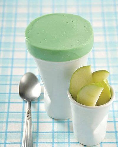 Soufflé helado de manzana verde