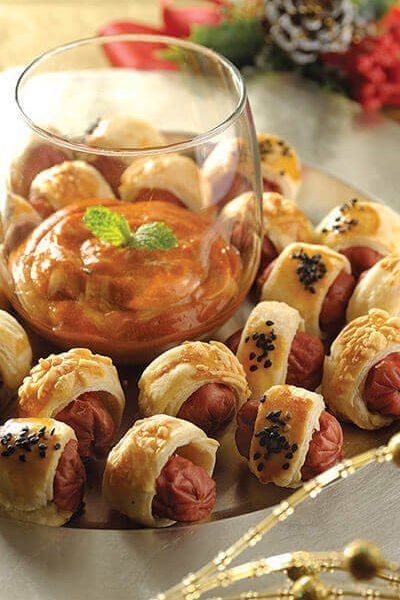 Salchichas en hojaldre