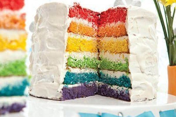 Arcoíris una delicia de pastel