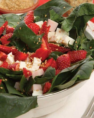 Ensalada de espinaca y fresa