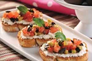 Bruschettas con aceitunas