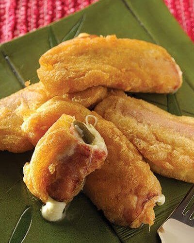 Rollitos de jamón capeados