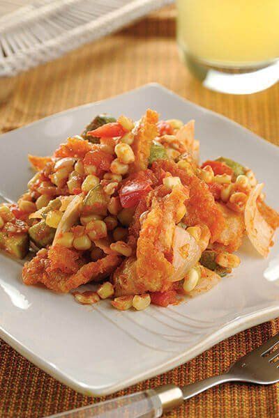 Chicharrón con calabacitas a la mexicana