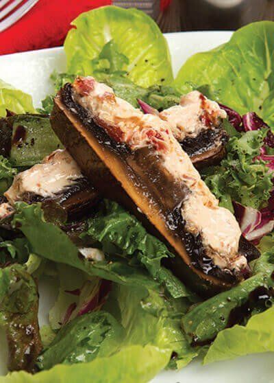 Ensalada con portobello y queso de cabra