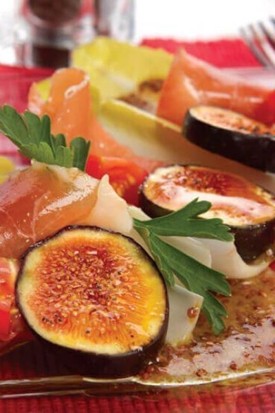 Ensalada de higos salteados y jamón serrano