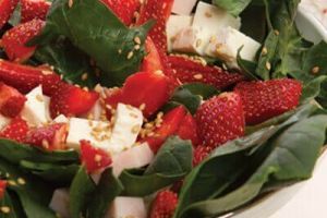 Ensalada de espinaca y fresa