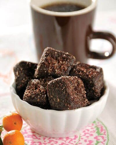 Trufas de espresso con licor de naranja