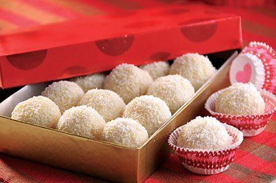 Trufas de chocolate con coco