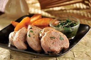 Medallones de cerdo con chimichurri