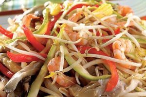 Chop suey de camarón