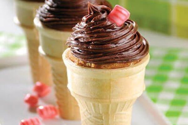 Muffin-helado de chocolate