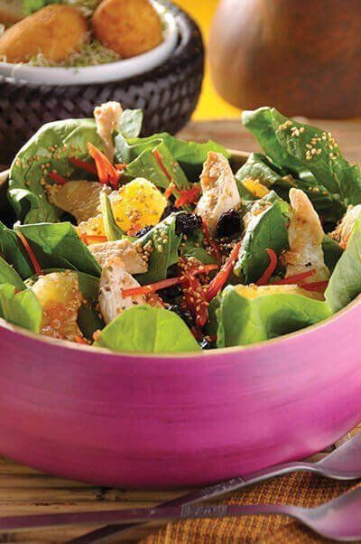 Ensalada de pollo agridulce