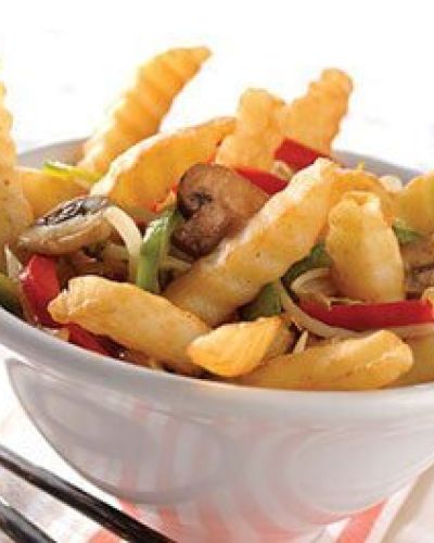 Verdura Teriyaki y papas