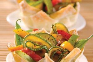 Tartitas de verduras a la parrilla