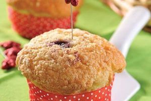 Panqué de manzana con moras azules