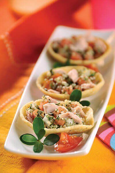 Tostaditas de tabule con atún