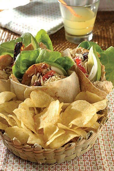 Pitas con pollo y verduras