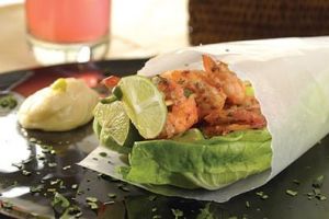 Brochetas de camarón