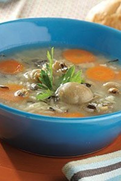 Sopa de arroz salvaje