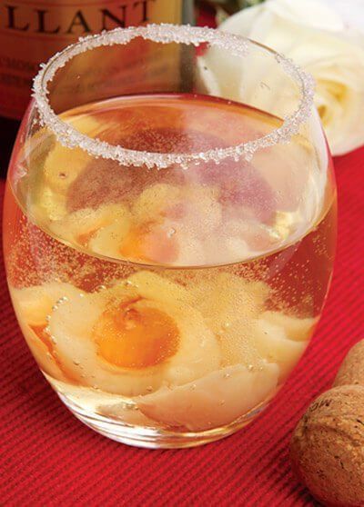 Bebida espumosa de lichi